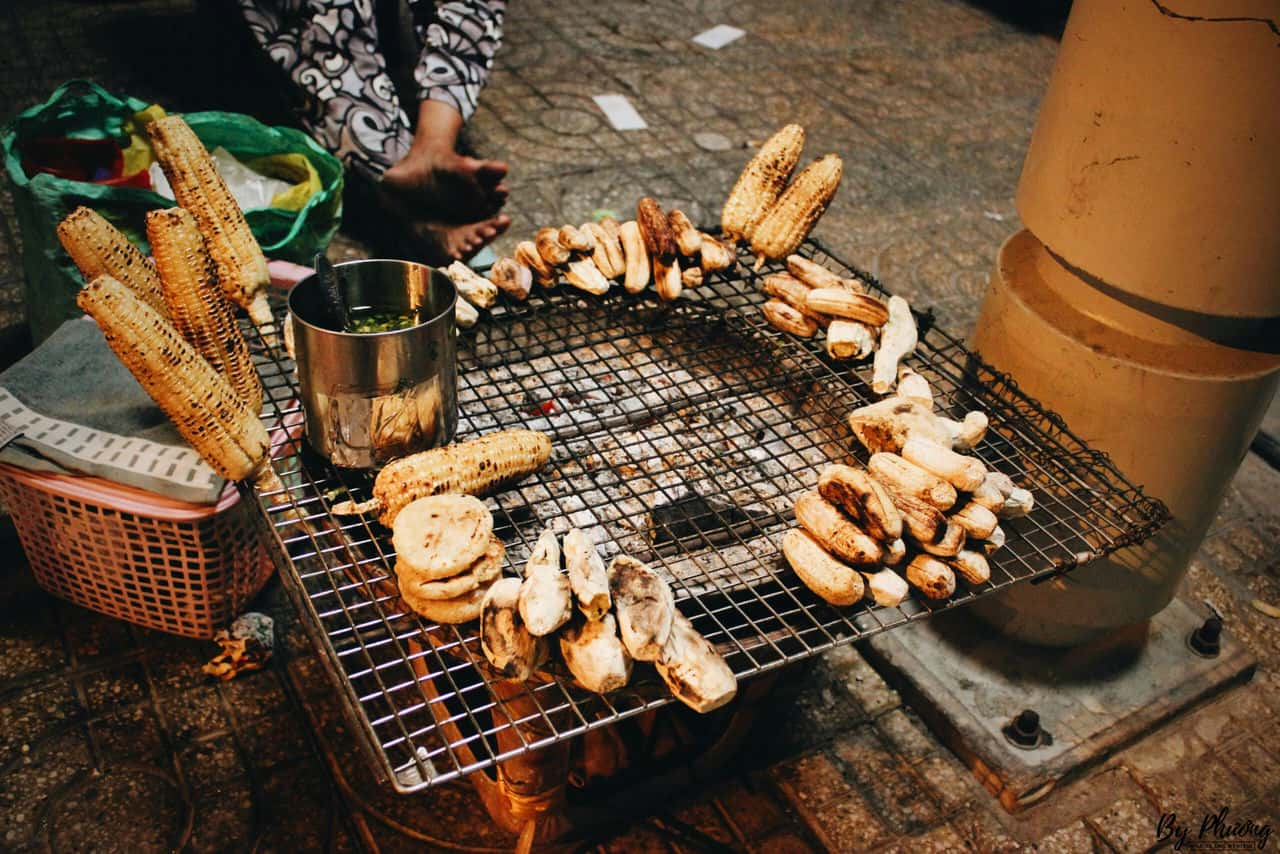 Bắp Nướng, Khoai Nướng - ăn vặt Nha Trang