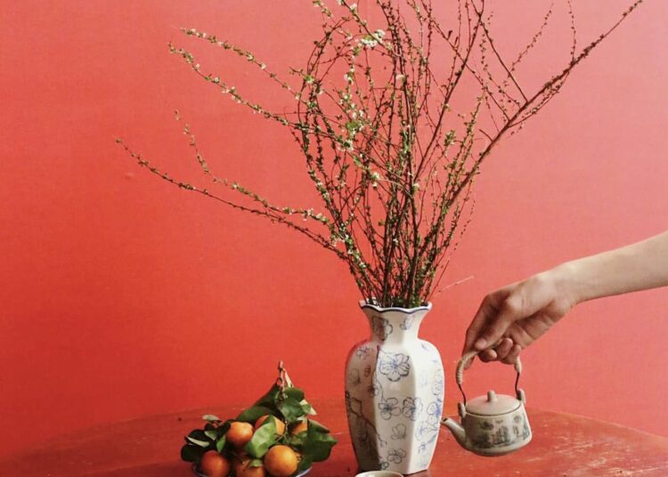 quán cafe không gian tết